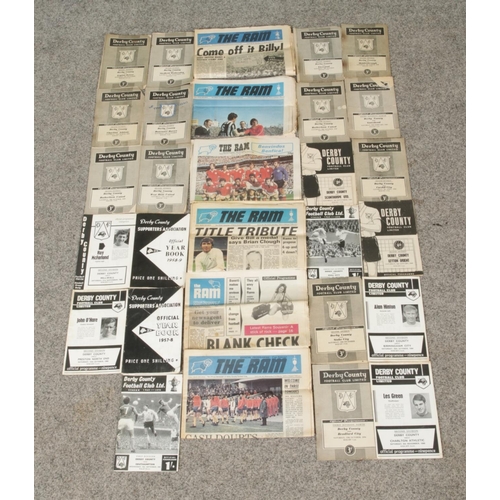 175 - A collection of Derby County football programmes; 1950's, 1960's and 1970's. Opponents include Liver... 