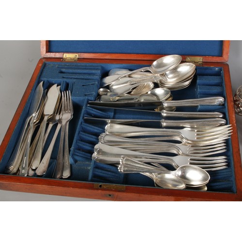 91 - A mixed collection of silver plated cutlery to include Dixon, Insignia and Potter examples. Also inc... 