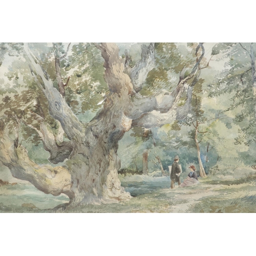 318 - Stacey Blake (active between 1891-1939), a watercolour titled 'Sherwood Forest' along with another w... 