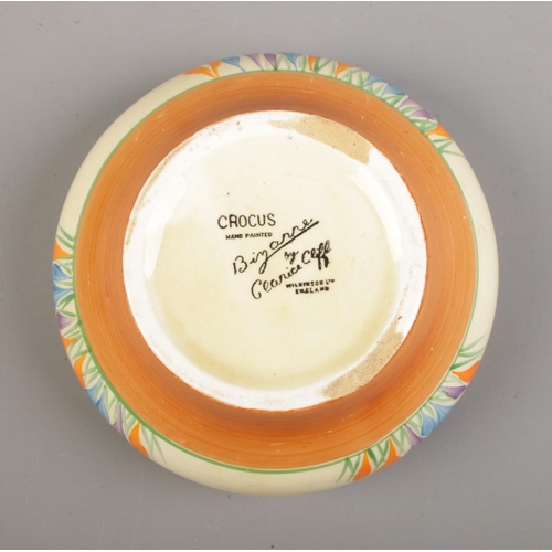 403 - A Wilkinson Ltd. Clarice Cliff Bizzare low bowl in the crocus design. Height: 5.5cm. Diameter: 11.5c... 