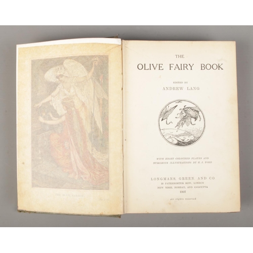 414 - Andrew Lang, The Olive Fairy Book, first edition with plates and illustrations including some colour... 