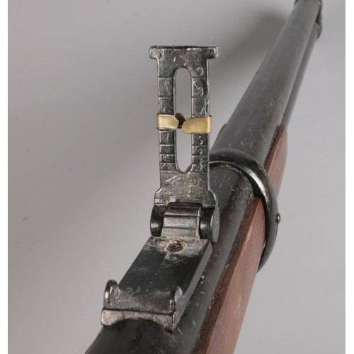 188 - A replica metal Sharp's Rifle, lever-action, whole length 118cm. Stamped on lockplate 