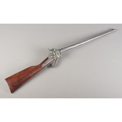 190 - A replica metal Sharp's Carbine rifle, Stamped on lockplate 