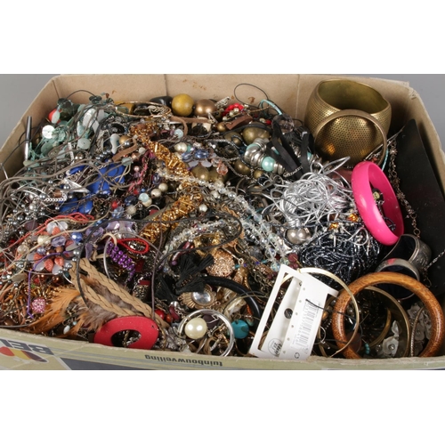 21 - A large collection of costume jewellery, including variety of necklaces, brooches and bracelets etc.