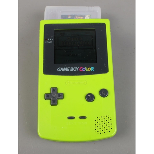 45 - Nintendo Game Boy Color handheld console, bag and manuals, together with ten cartridge games, compri... 