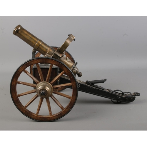 4 - A Finely detailed American desk top model Gatling gun,stamped Hartford, Conn, length overall 15