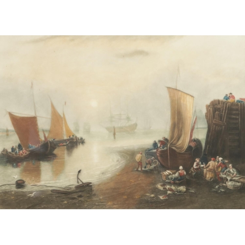 125 - John Cother Webb after JMW Turner and Claude Gelee, a set of four gilt framed mezzotints. Signed in ... 