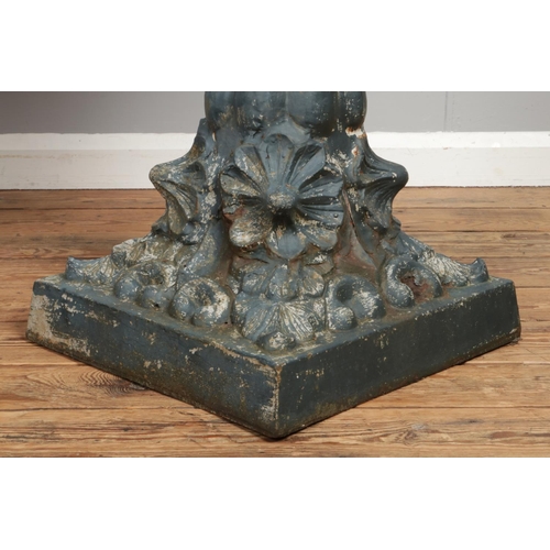 137 - A pair of Victorian style cast iron bird baths. Height 91cm, Diameter of top 61cm.