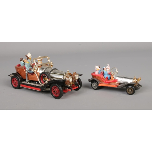 211 - Two die-cast 'Chitty Chitty Bang Bang' cars, produced by Corgi Toys and Husky Models. Both with char... 