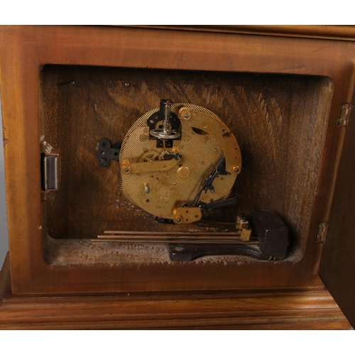 242 - A German DD bracket clock fitted with a Franz Hermle 130-627 floating balance movement and raised on... 