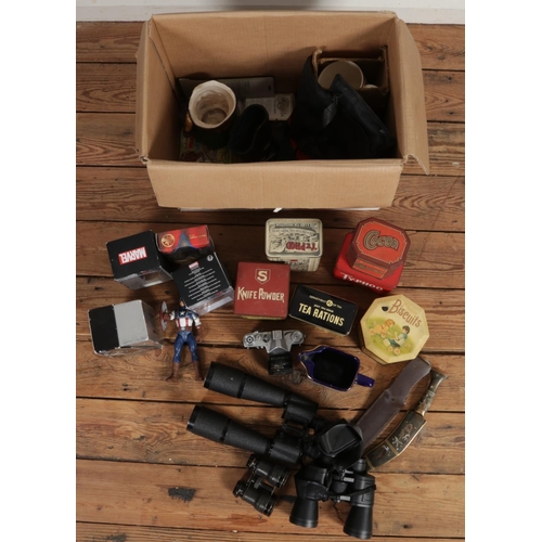 312 - A small collection of binoculars including Lieberman & Gortz 35x60, Pentax 16x25 UCF X etc with a mi... 