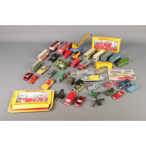 340 - A good collection of Corgi and Dinky play worn diecast vehicles to include Sunbeam Alpine, Aston Mar... 