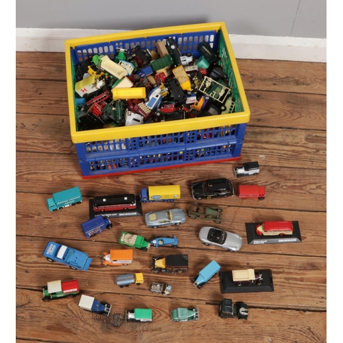 342 - A box of assorted play worn diecast vehicles to include Matchbox, Corgi, Lledo, Days Gone, Great Bri... 