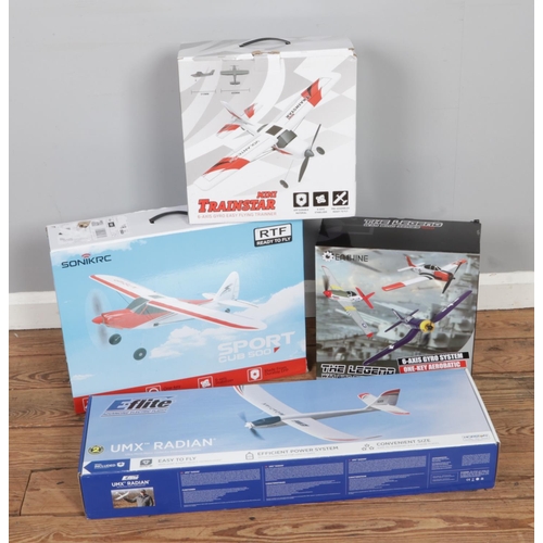 359 - A quantity of remote control airplanes in boxes includes Eachine The Legend War Bird Series 400, Min... 