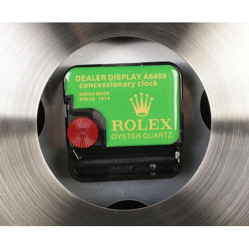 393 - A Rolex dealer display concessionary wall clock, 