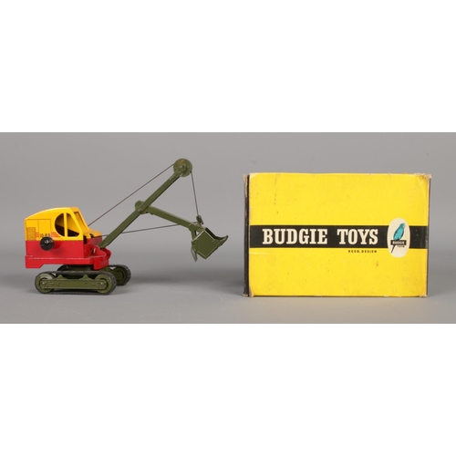 487 - A boxed Budgie Toys die-cast vehicle; No. 260 Ruston Bucyrus tracked excavator 10-RB in a red/yellow... 