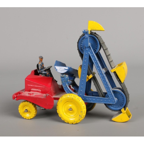 489 - A Condon Productions Gravel Loader. With turn handle belt. In blue/red/yellow. Stamped CP 1949 to ba... 