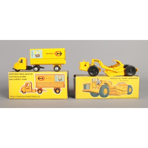 492 - Two boxed Budgie die-cast vehicles. No. 282 Euclid 21 Yard Scraper and No. 238 British Railways Deli... 