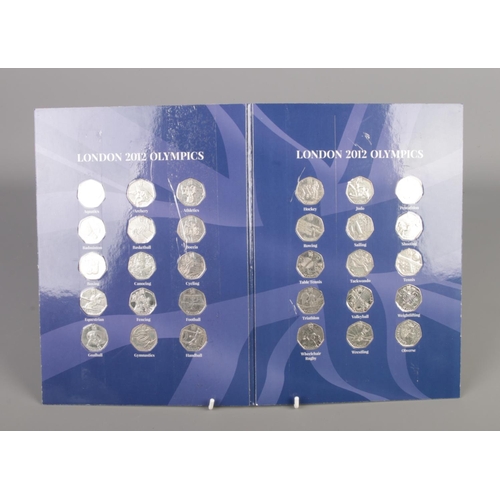 498 - A 2011 Edition London Olympic 2012 50p coins sports collectors album.