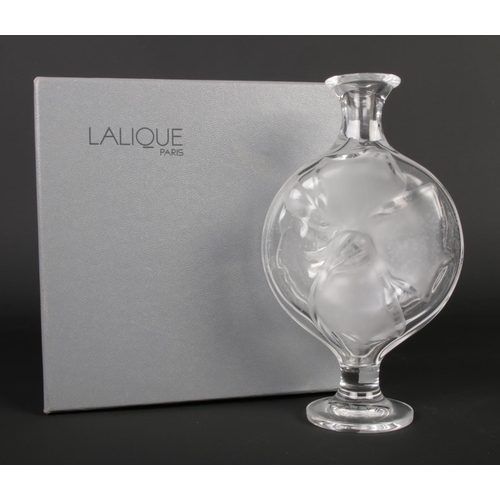 513 - A Lalique frosted glass 'Moulin Rouge' floral design perfume bottle. Signed Lalique, France, and Lal... 