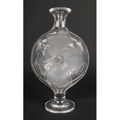 513 - A Lalique frosted glass 'Moulin Rouge' floral design perfume bottle. Signed Lalique, France, and Lal... 