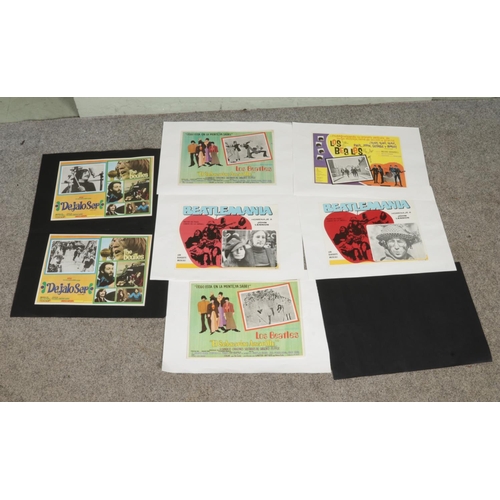 400 - A collection of The Beatles Spanish oversized lobby cards to include El Subamarino Amarillo (The Yel... 