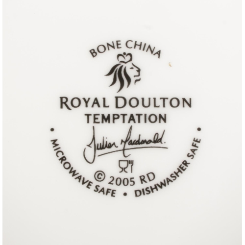 7 - A collection of Royal Doulton Julien Macdonald 'Temptaion' dinnerwares. To include large salad bowl,... 