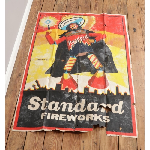 205 - A collection of assorted vintage firework items, including various Standard posters and magazines et... 