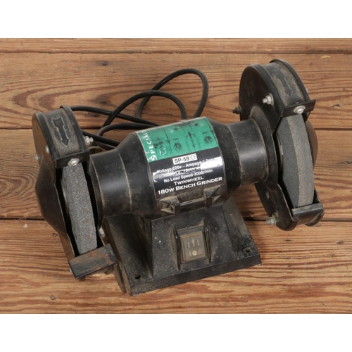 296 - A specialist twin wheel 180w bench grinder