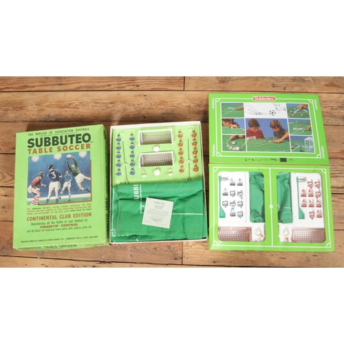 297 - Two boxes Subbuteo sets to include Continental Club Edition. Both sets appear complete.