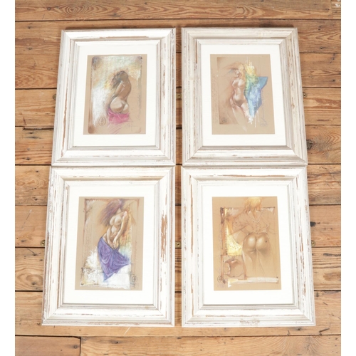 384 - Frantisek Batka, Czech Republic artist set of four Limited Edition Signed prints of nude ladies