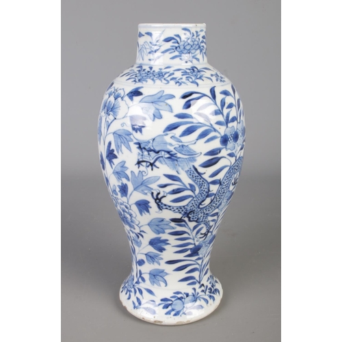 68 - Six collectable porcelain vases, including a early 20th century Kangxi mark Chinese blue & white dra... 