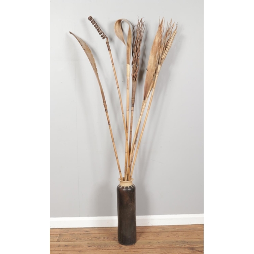 530 - A tall decorative floor vase filler, height 188cm.