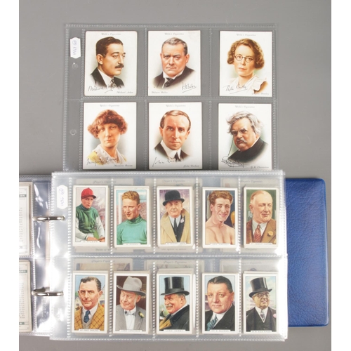 45 - One folder containing a large collection of cigarette and tea cards, across 16 sets. 
W.D & H.O Will... 