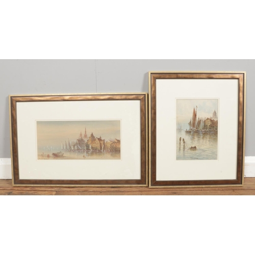 380 - Thomas Mortimer (late 19th/early 20th Century), two framed watercolours depicting fishing boats off ... 