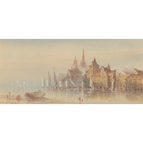 380 - Thomas Mortimer (late 19th/early 20th Century), two framed watercolours depicting fishing boats off ... 