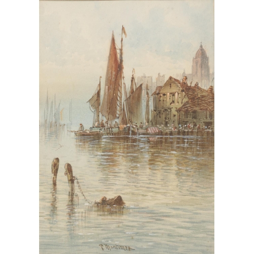 380 - Thomas Mortimer (late 19th/early 20th Century), two framed watercolours depicting fishing boats off ... 