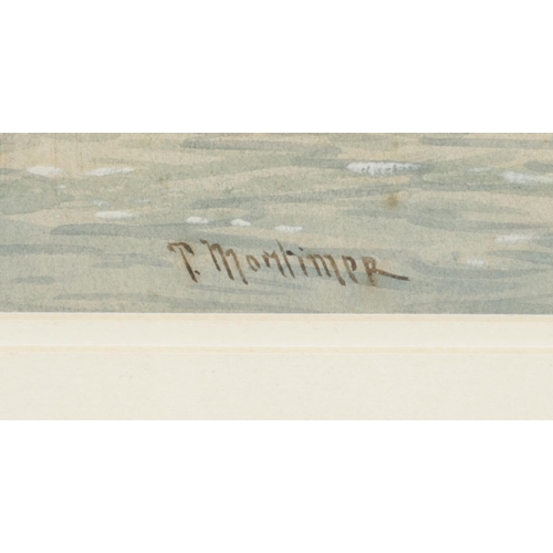 380 - Thomas Mortimer (late 19th/early 20th Century), two framed watercolours depicting fishing boats off ... 