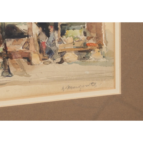 387 - Continental Street Scene, watercolour, signed lower right.