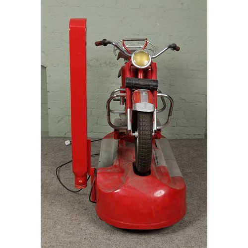 1 - A 1950's/60's Lenaerts free-standing 'Indian Chief' motorbike carousel ride. Produced between 1955-1... 