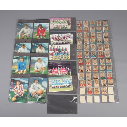 114 - Footballing collectors cards; three partial sets of cards, consisting of The Sun 3-D football stars,... 