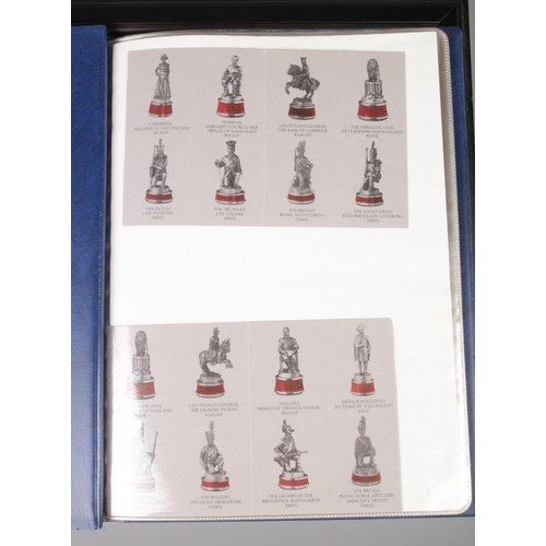 4 - The Franklin Mint and The Waterloo Museum; A Battle of Waterloo Chess Set, with board and pewter pie... 