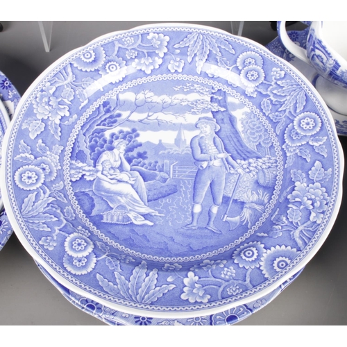 5 - A large collection of Spode blue & white tableware, mostly in the Italian pattern, including plates,... 