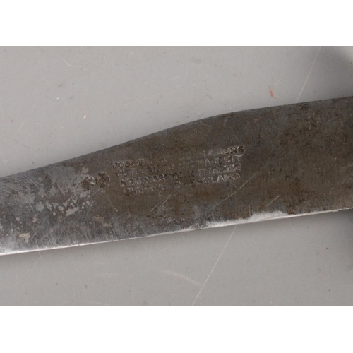 422 - An Edwardian Hunting Knife, the steel blade stamped 