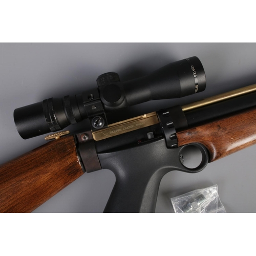 420 - A Harper Classic Wolf .22cal air rifle with electronic trigger mechanism. Fitted with Simmons Model ... 