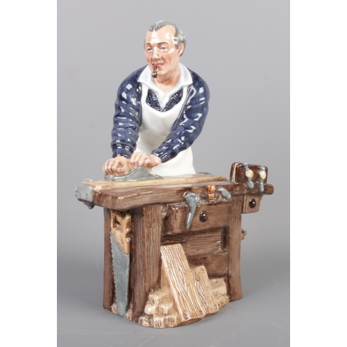 A vintage Royal Doulton porcelain figurine "The Carpenter HN2678", H21cm.