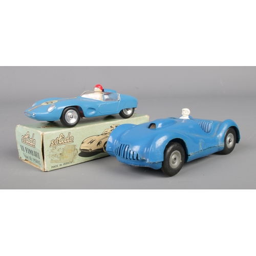 62 - Two vintage Le Mans model racing cars. Includes boxed Solido DB Panhard and Tri-Ang example.