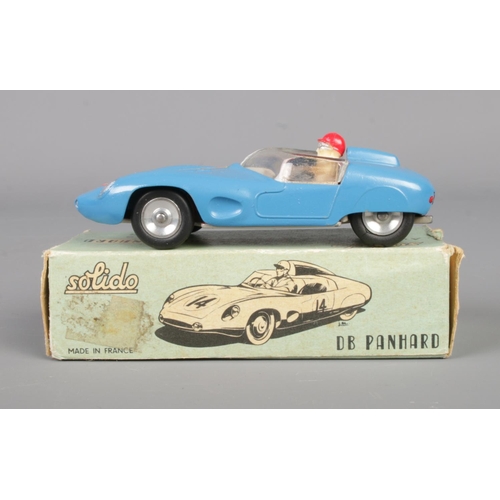 62 - Two vintage Le Mans model racing cars. Includes boxed Solido DB Panhard and Tri-Ang example.