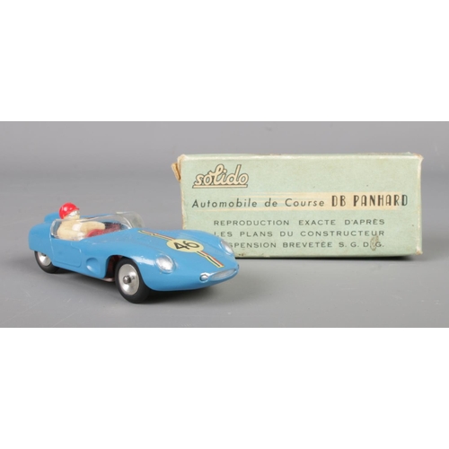 62 - Two vintage Le Mans model racing cars. Includes boxed Solido DB Panhard and Tri-Ang example.