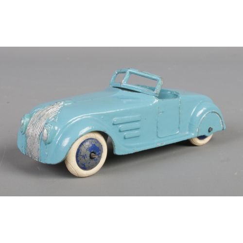 77 - A Dinky Meccano diecast model car; light blue Streamlined Tourer, 22G. Length 8.5cm.